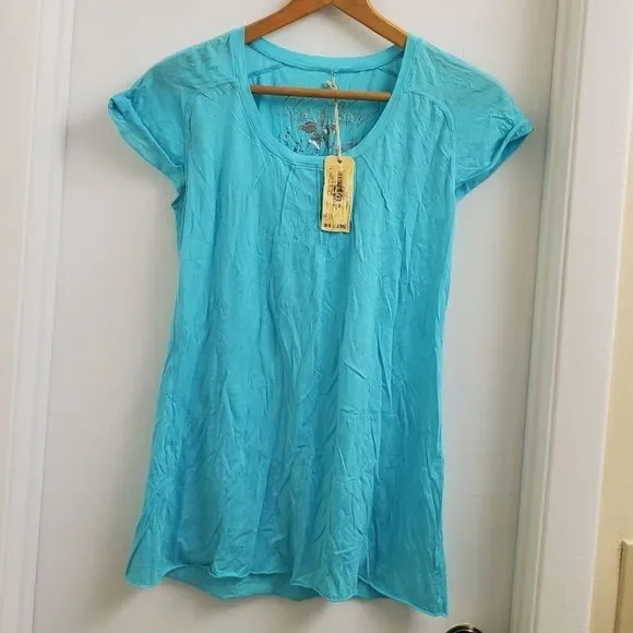 New with tags Da-Nang blue short sleeves tee size S - Picture 1 of 7